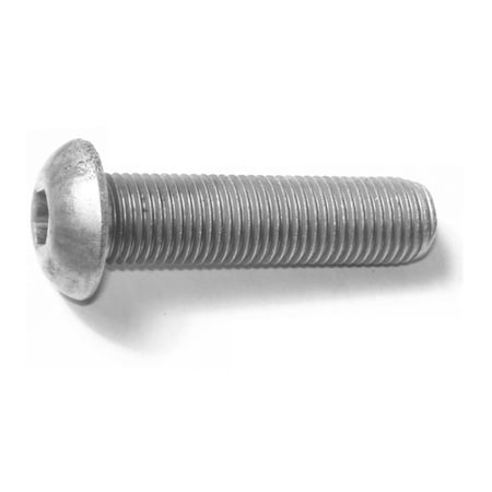 Midwest Fastener 3/8"-24 Socket Head Cap Screw, Button, Plain 18-8 Stainless Steel, 1 in Length, 4 PK 79214